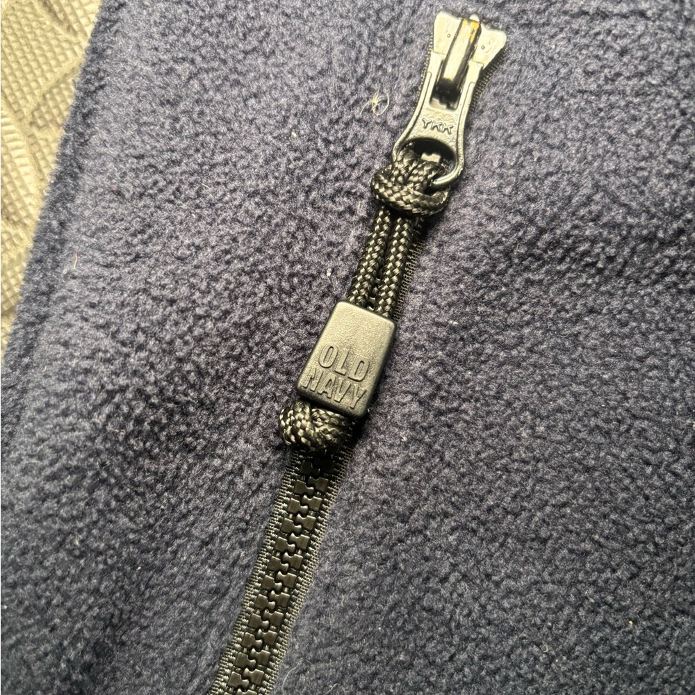 Old Navy Navy Blue Fleece Zip Vest XXL Full Zip Pockets - Picture 4 of 9